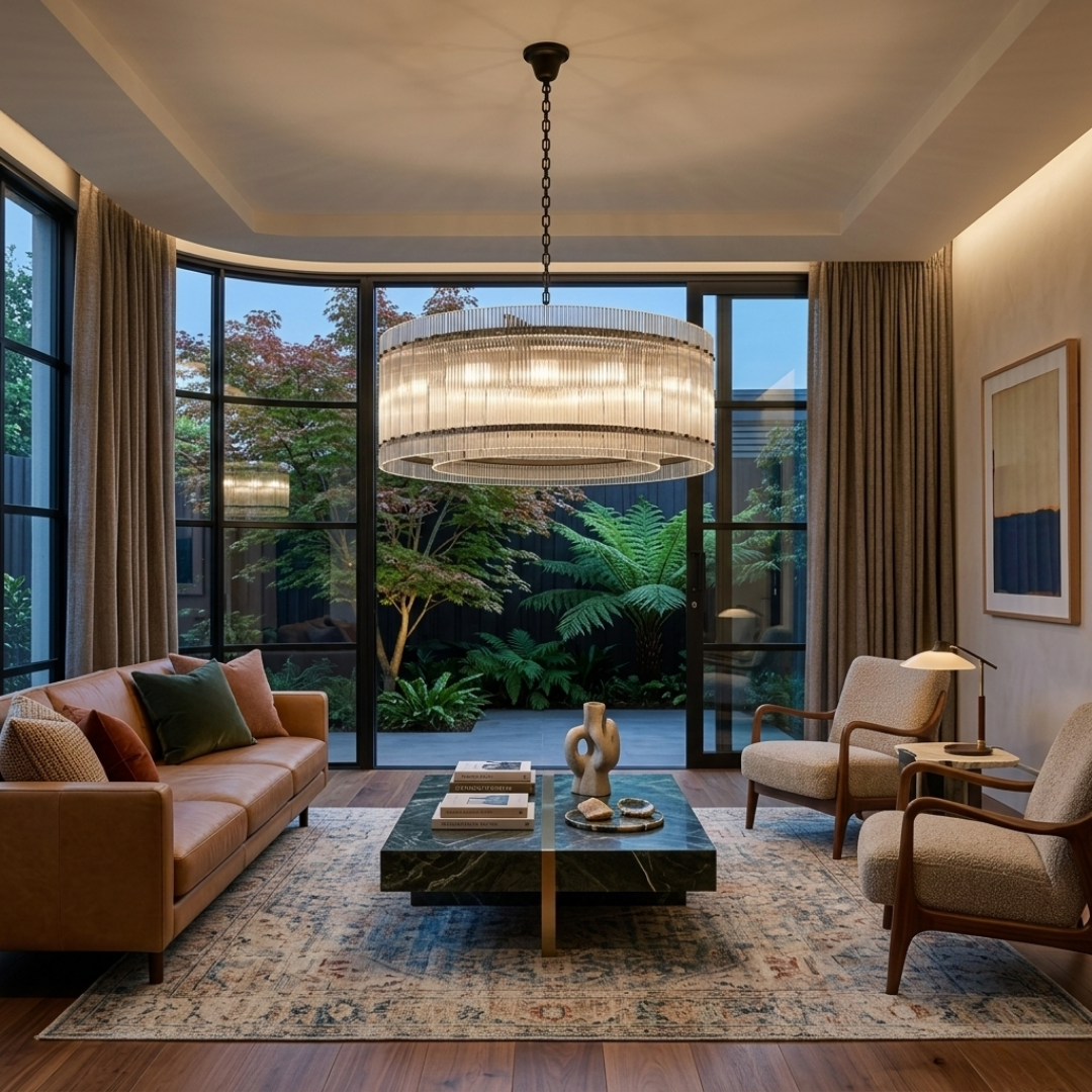 VALENCIA Round Modern Luxury K9 Crystal Drum Chandelier E14 - 7Pandas Australia