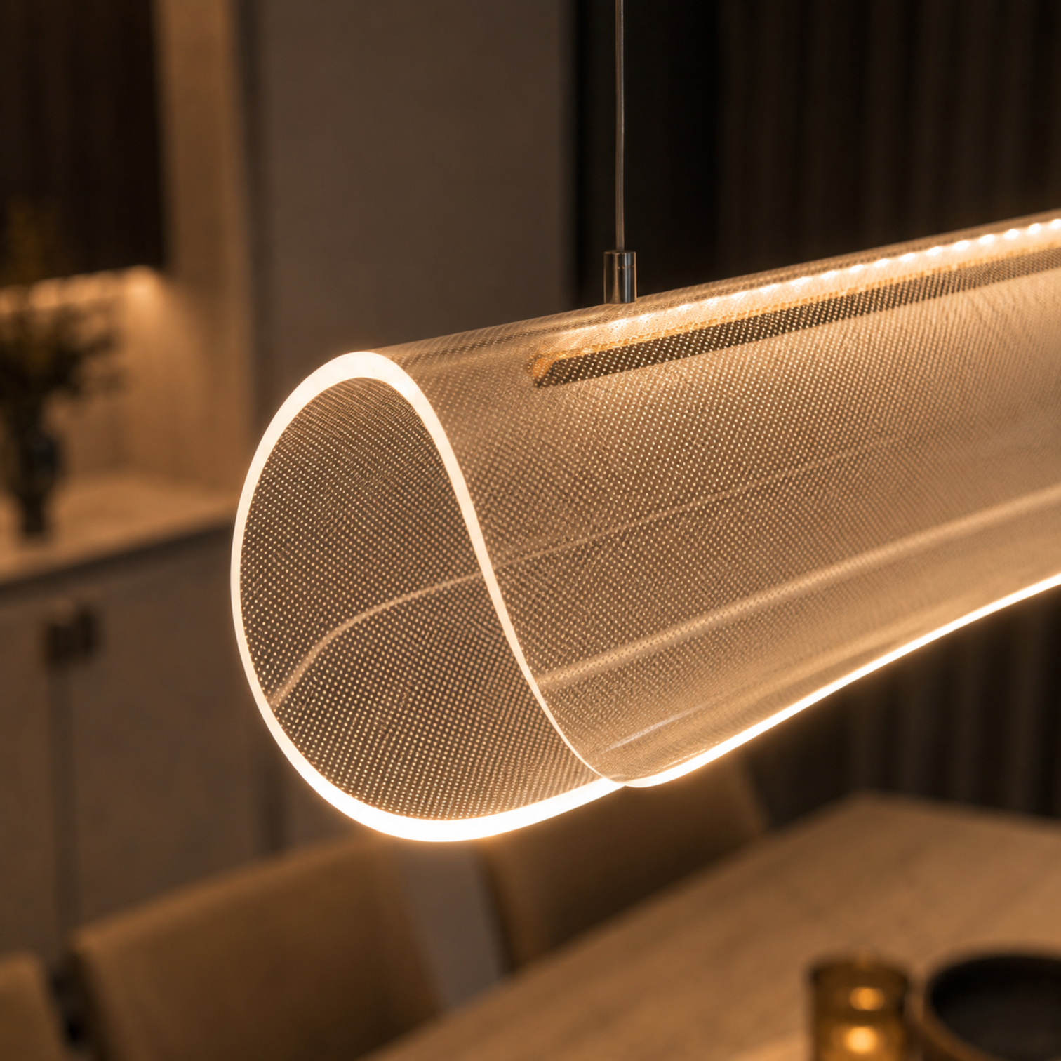 VANILA Modern 1200mm LED Linear Pendant Light Matte 3CCT Dimmable - 7Pandas Australia