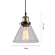 PENY Clear Glass Pendant Light Antique Brass lamp base Vintage Style E27 - 7Pandas Australia