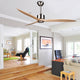 DARWIN 164cm / 65 inch 3 Blade DC Modern Timber Ceiling Fan Natural Solid wood - 7Pandas Australia