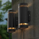 Dorman Graphite Exterior Up & Down Wall Light Curve GU10 IP44 - 7Pandas Australia