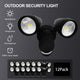 2X15W 5000k LED Outdoor Security Light with Motion Sensor Garage Spotlight Light Matt Black IP56 - 7Pandas Australia