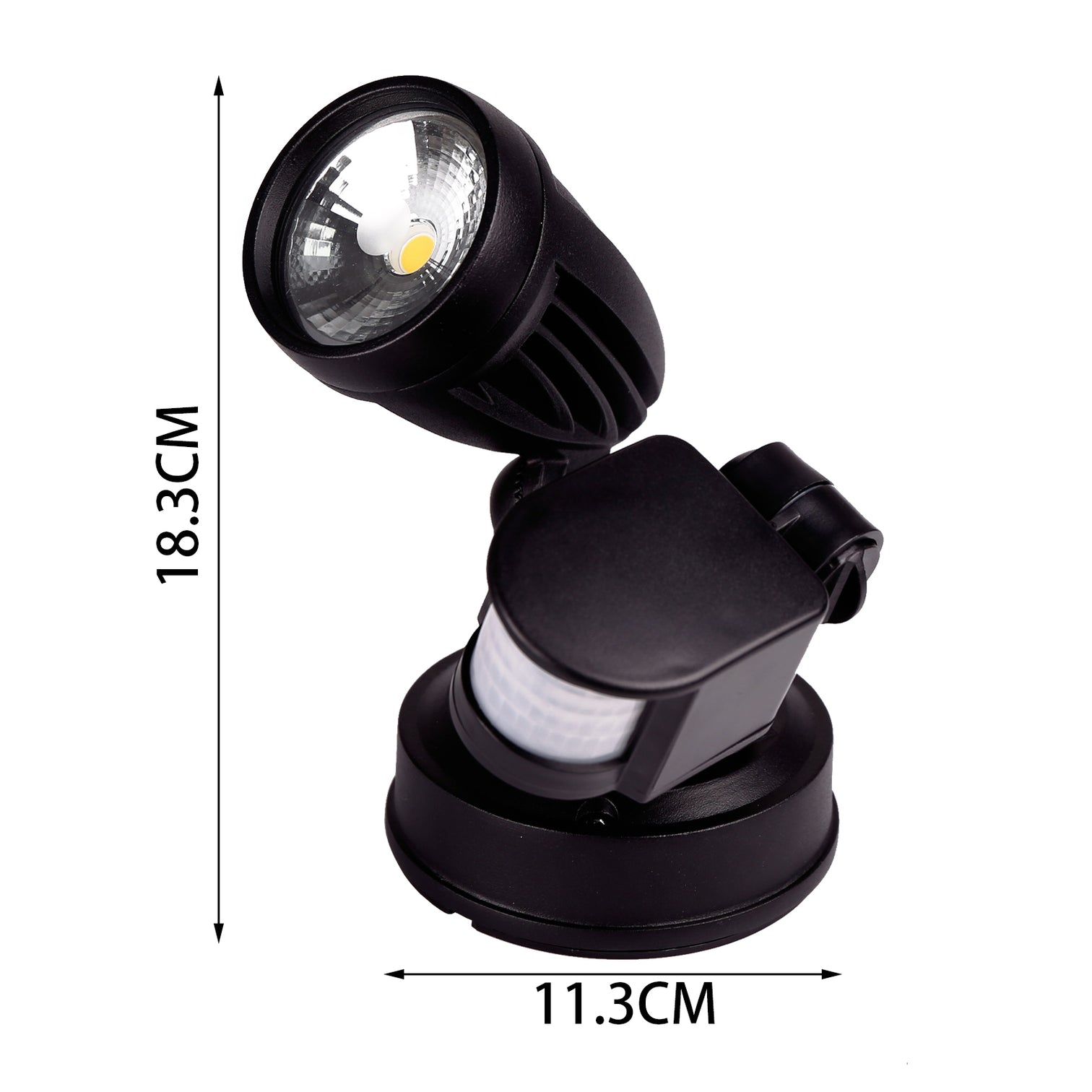 LED COB 15W Security Garage Light with Motion Sensor Matt Black IP56 - 7Pandas Australia