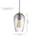 FILLE Contemporary Glass Pendant Light Clear Shade E27 - 7Pandas Australia