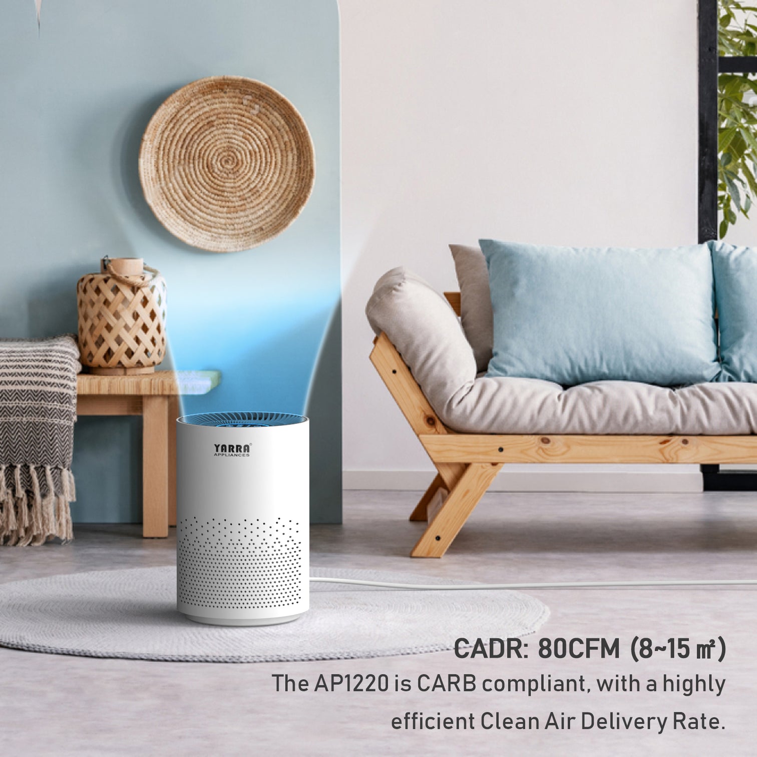 Air Purifier for Small Rooms with True HEPA Filter Dust Sensor Ionizer and Timer - 7Pandas Australia