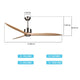 DARWIN 164cm / 65 inch 3 Blade DC Modern Timber Ceiling Fan Natural Solid wood - 7Pandas Australia