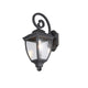 SUMMER Aluminium Die-casting Outdoor Wall Light Glass Shade Sand Black E27 IP44 - 7Pandas Australia