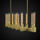 MONTE 12-Lights Modern Style Dining Crystal Chandelier Aged Brass E27 - 7Pandas Australia