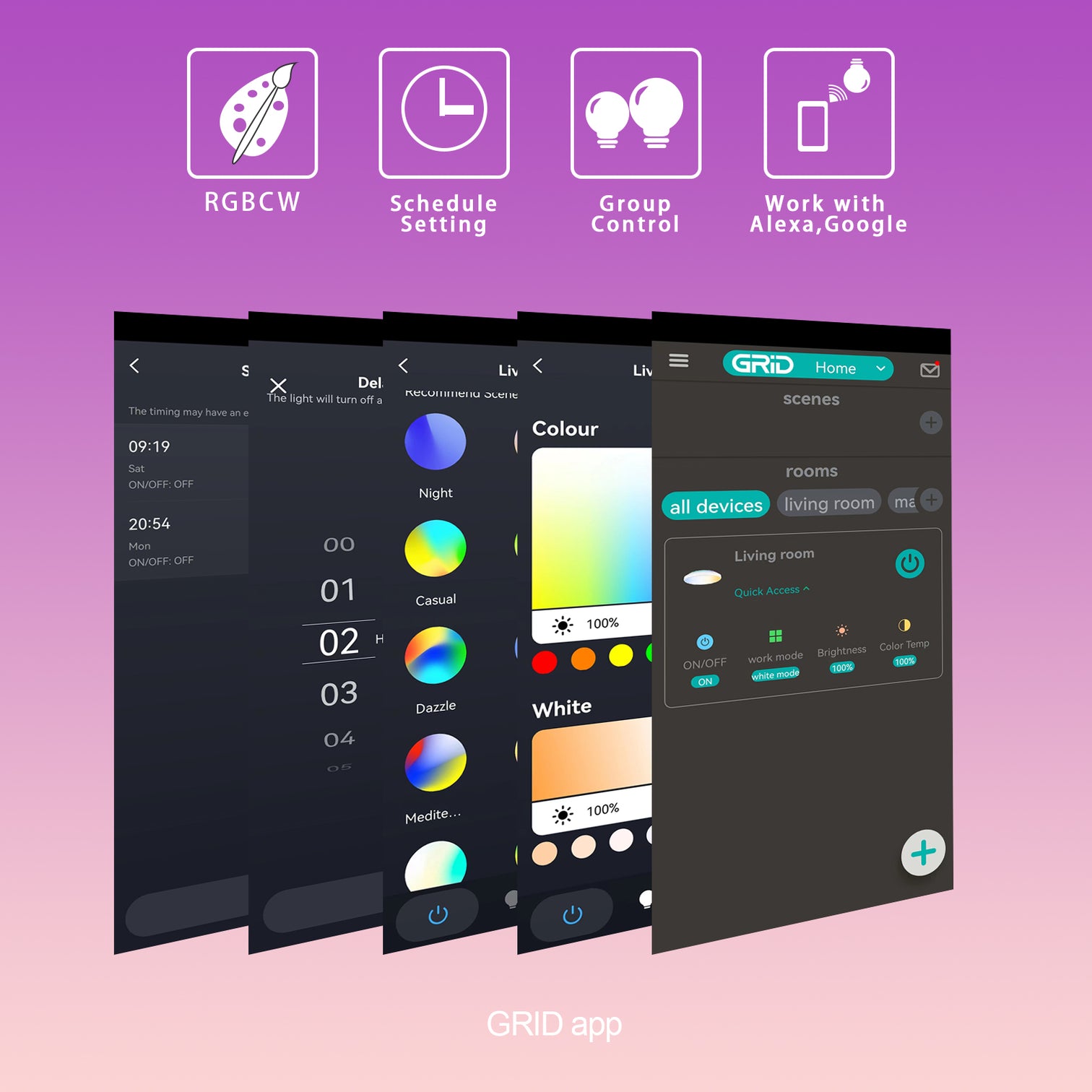 Smart WiFi Recessed Downlight 90mm Cutout 9W RGBCW IP44 Changeable Compatible with Alexa, Google Home No Hub Required 4PACK - 7Pandas Australia