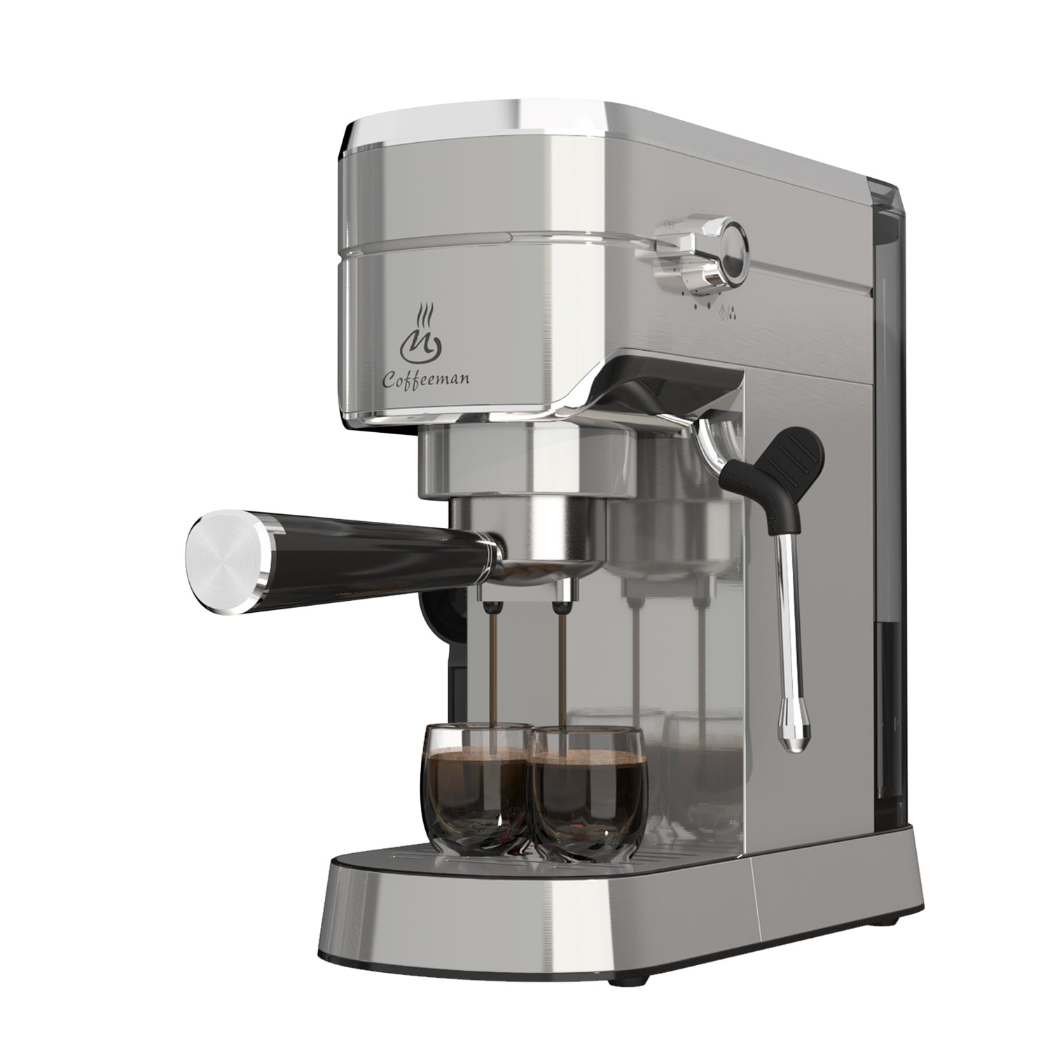 15 Bar Espresso Coffee Machine with Milk Frother Stainless Steel 1450W