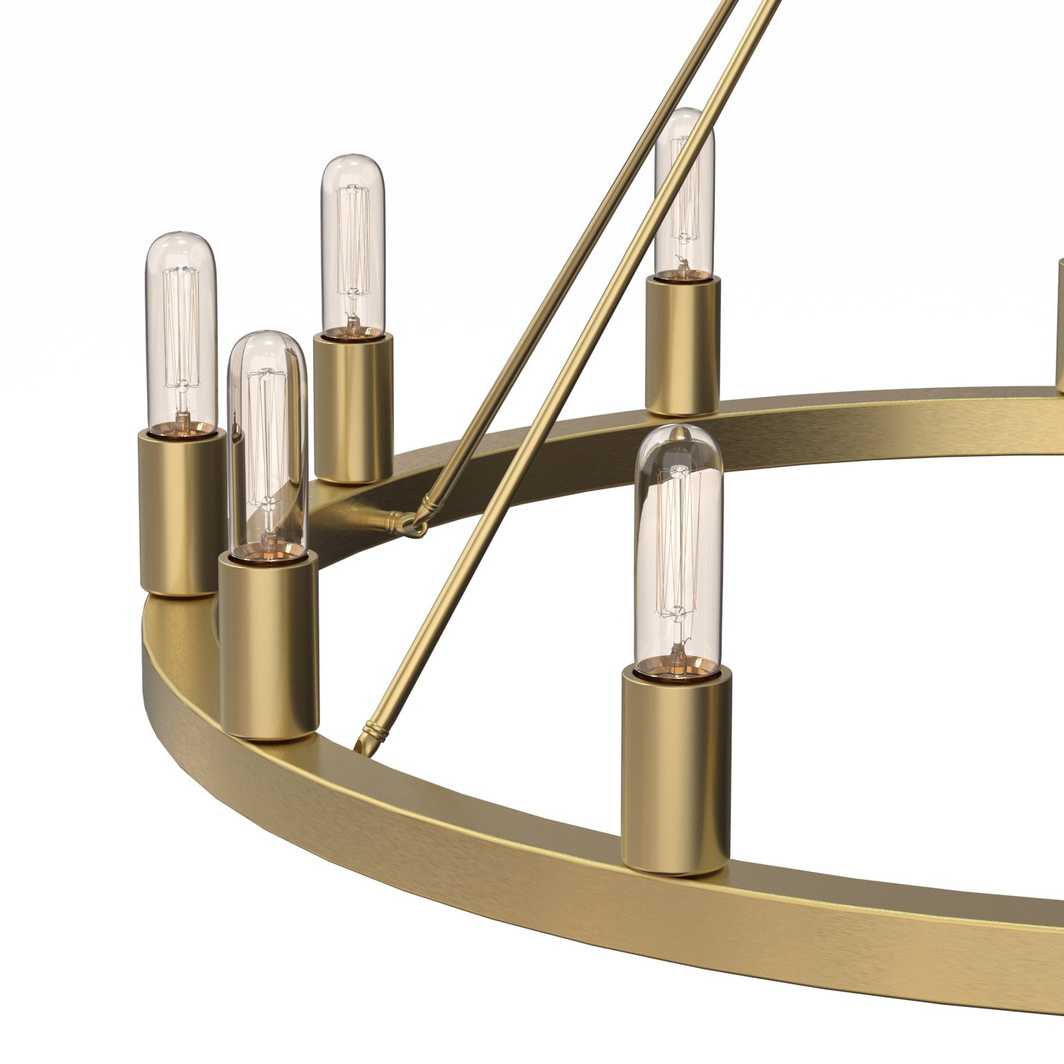 ALVA 12-Light Antique Wagon Wheel Chandelier Aged Brass E14 Farmhouse Light - 7Pandas Australia