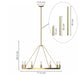 ALVA 12-Light Antique Wagon Wheel Chandelier Aged Brass E14 Farmhouse Light - 7Pandas Australia