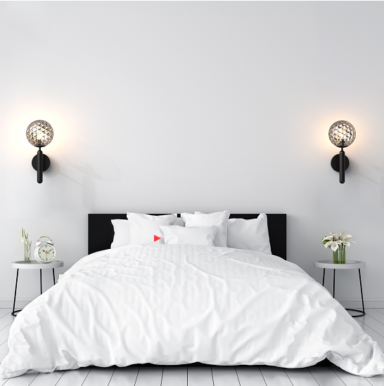 Possini Modern Interior design Blown Glass Wall Light Black Aged Brass G9 base - 7Pandas Australia