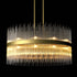 CARLO Modern Crystal Chandelier Aged Brass G9 Lamp base