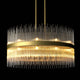CARLO Modern Crystal Chandelier Aged Brass G9 Lamp base - 7Pandas Australia