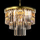 BILL Modern K9 Crystal Chandelier Angular Glass Aged Brass E14 lamp base - 7Pandas Australia