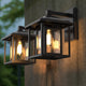 OSAKA Japanese Style Outdoor Exterior Wall Sconce Light Glass Black E27 IP44 - 7Pandas Australia