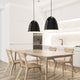 Aluminium Pendant Light Dome Shaped Dining Room Polished Black / White E27 - 7Pandas Australia