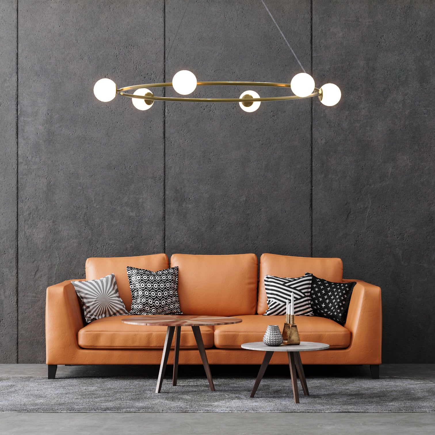 ANGELO 6-LIGHT 1050mm Diameter Round LED Contemporary Modern Style G9 Base - 7Pandas Australia