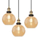 OCULUS 20cm Contemporary Glass Pendant Light E27 Amber - 7Pandas Australia