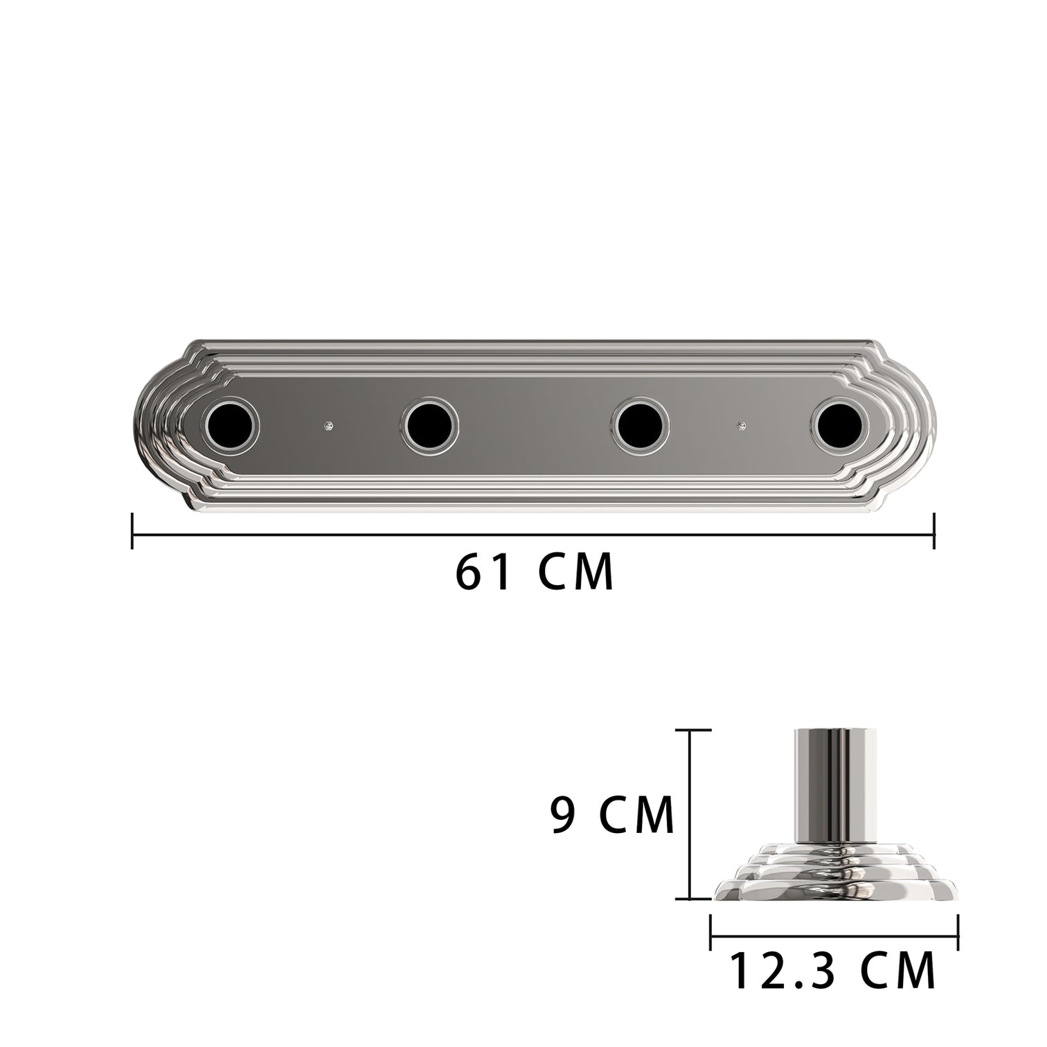 GINO 4-Lights Modern Classical Bathroom Vanity Light Polished Chrome LED Bulb Included - 7Pandas Australia
