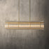 VALENCIA Rectangle Modern Style K9 Crystal Chandelier Aged Brass 7* E14 base
