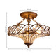 FRENCISCO Provincial Style K9 Crystal Kitchen Island Chandelier Antique Brass 3*E14 base - 7Pandas Australia