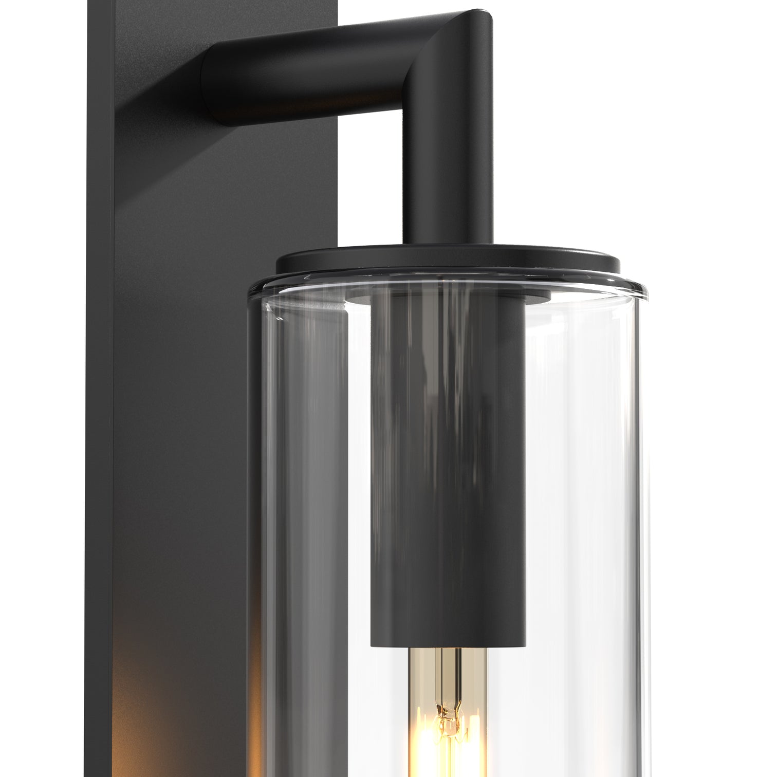 GLORIA Large Modern Exterior Wall Light T185 LED Tube E27 Matt Black IP44 - 7Pandas Australia
