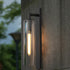 GLORIA Large Modern Exterior Wall Light T185 LED Tube E27 Matt Black IP44