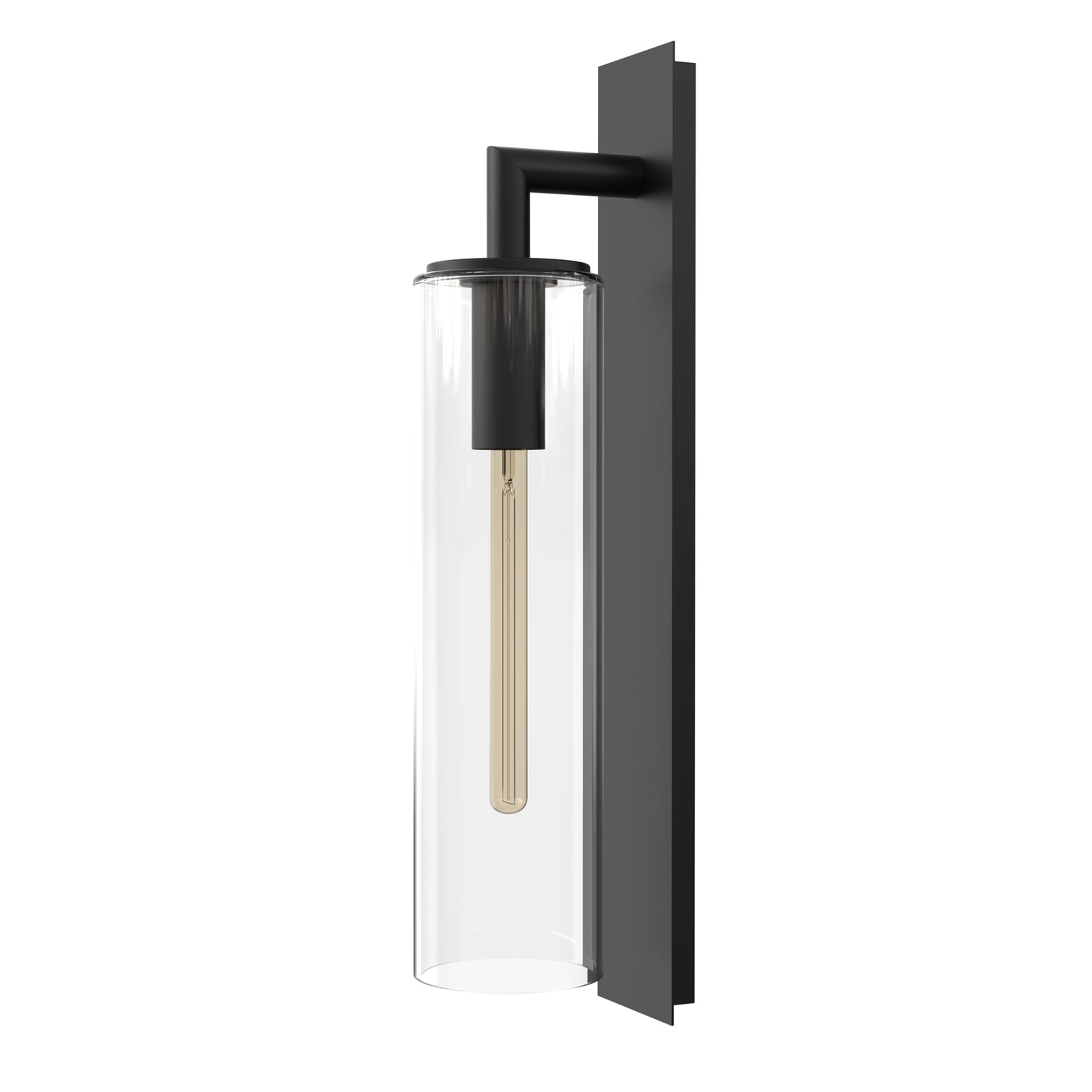 GLORIA Large Modern Exterior Wall Light T185 LED Tube E27 Matt Black IP44 - 7Pandas Australia
