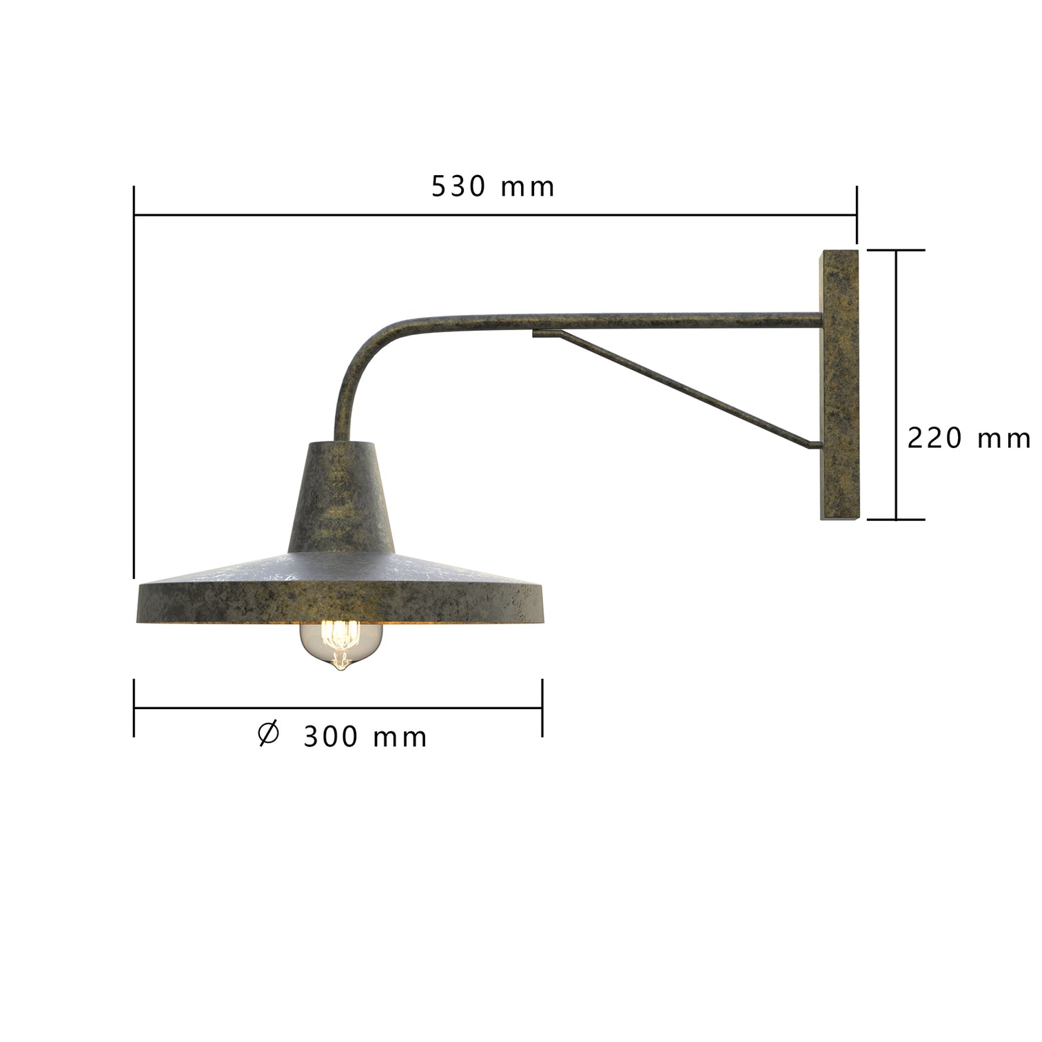 BIANCI Large Outdoor Barn Wall Light Fixture Matt Black IP44 E27 - 7Pandas Australia