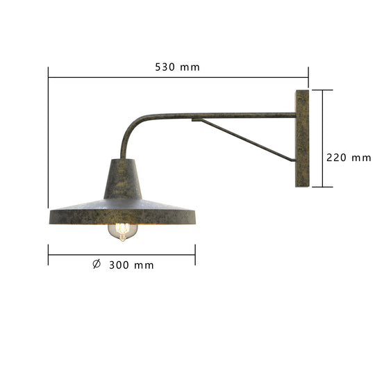 BIANCI Large Outdoor Exterior Wall Light Fixture Matt Black IP44 E27