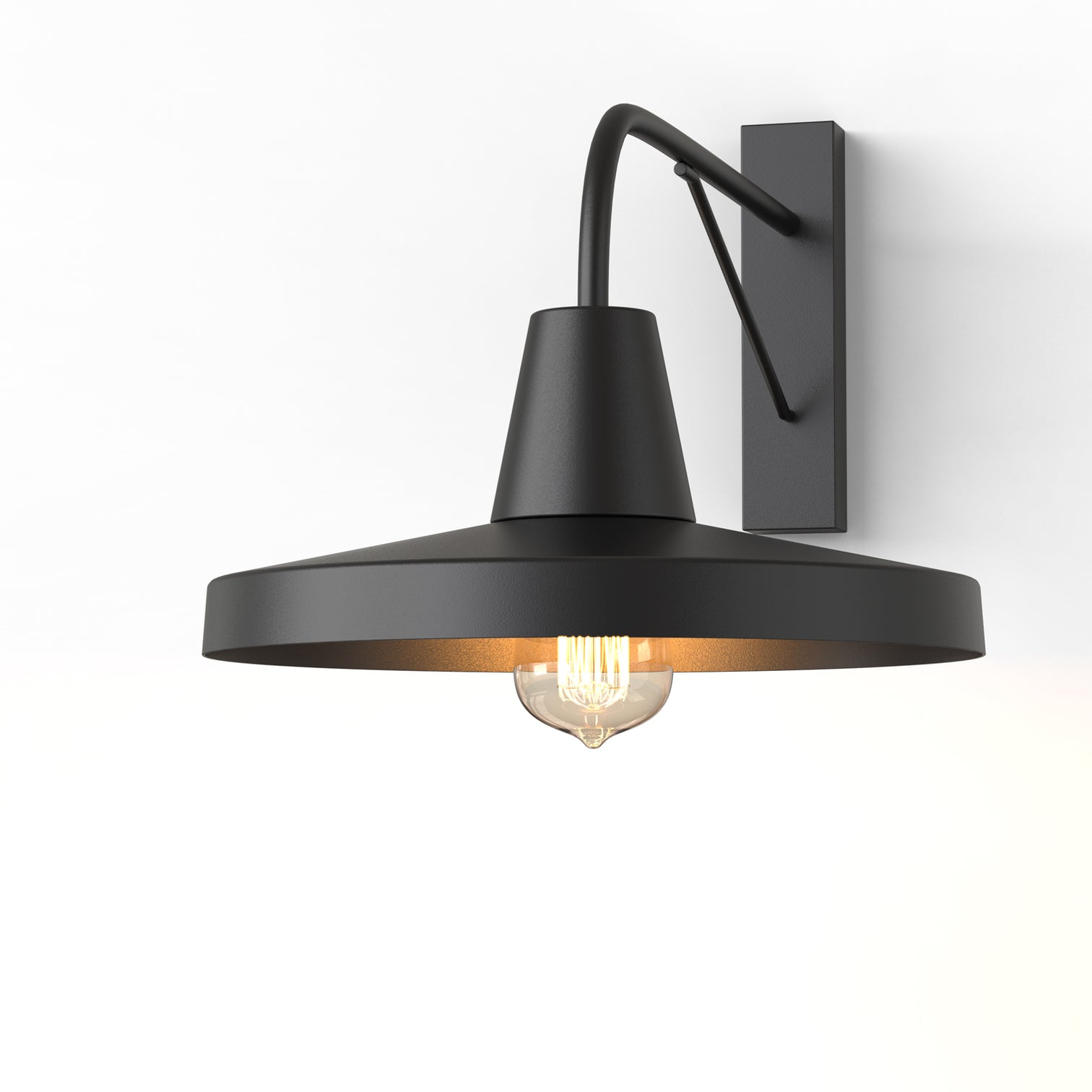 BIANCI Large Outdoor Barn Wall Light Fixture Matt Black IP44 E27 - 7Pandas Australia