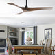 PERTH 132cm / 52 inch 3 Blade DC Modern Ceiling Fan Walnut in Hand Painted - 7Pandas Australia