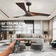 PERTH 132cm / 52 inch 3 Blade DC Modern Ceiling Fan Walnut in Hand Painted - 7Pandas Australia