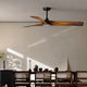 NEWCASTLE 158cm / 62 inch 3 Blade DC Modern Ceiling Fan Walnut in Hand Painted LED Light kit 4000K - 7Pandas Australia