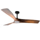 NEWCASTLE 158cm / 62 inch 3 Blade DC Modern Ceiling Fan Walnut in Hand Painted LED Light kit 4000K - 7Pandas Australia