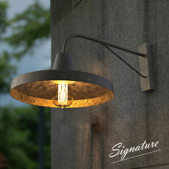 BIANCI Large Outdoor Exterior Wall Light Fixture Matt Black IP44 E27