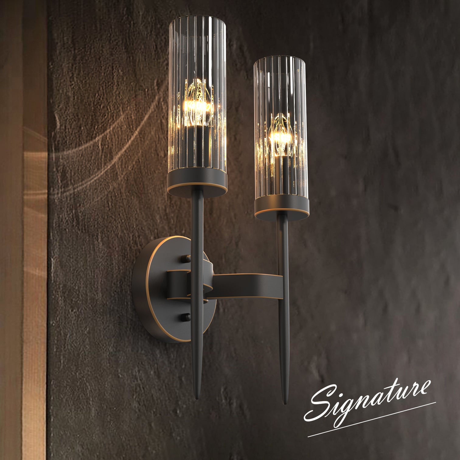 SEATTLE Contemporary Indoor Wall Light Bronze E14 - 7Pandas Australia