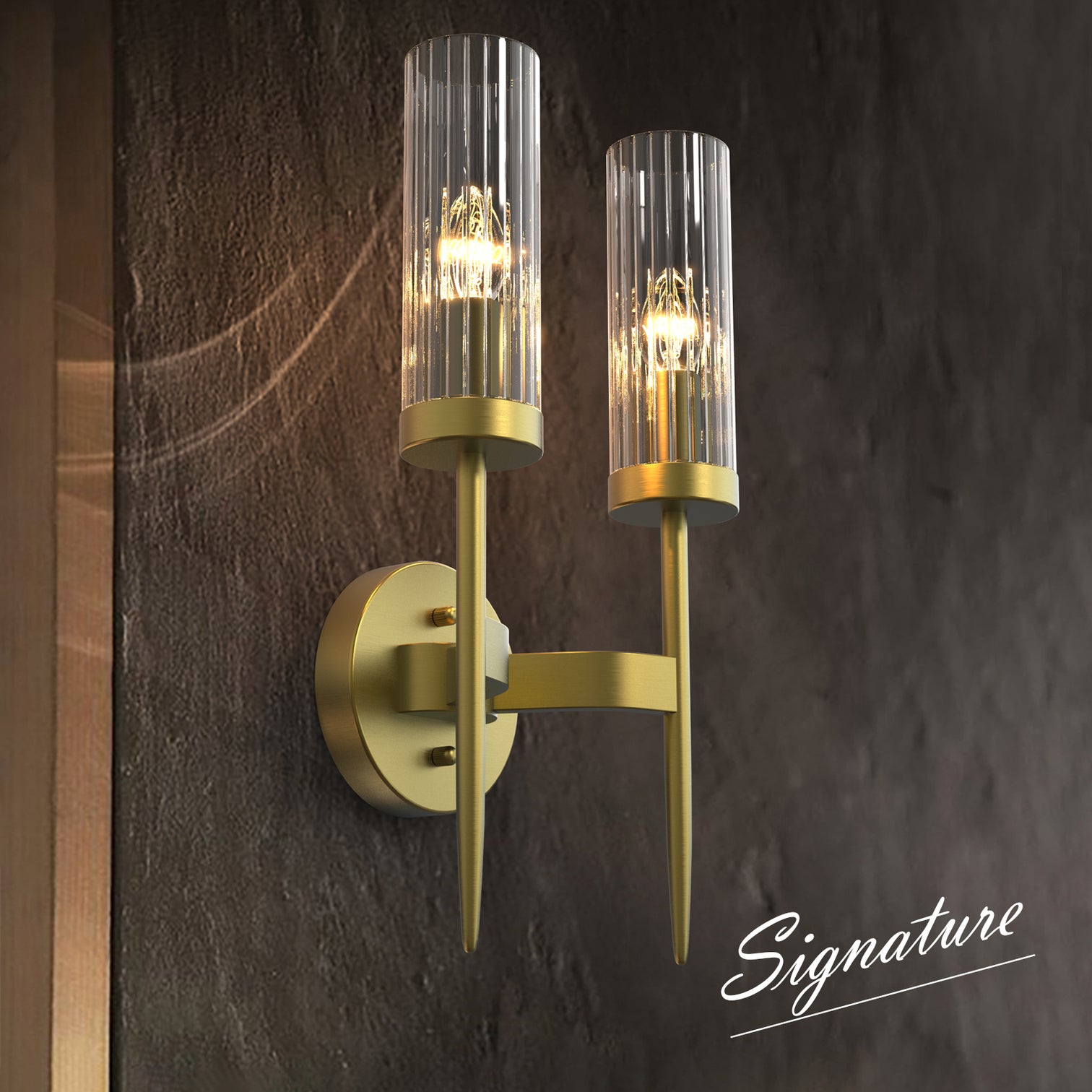 SEATTLE Modern Stylish Interior Wall Light Aged Brass E14 - 7Pandas Australia