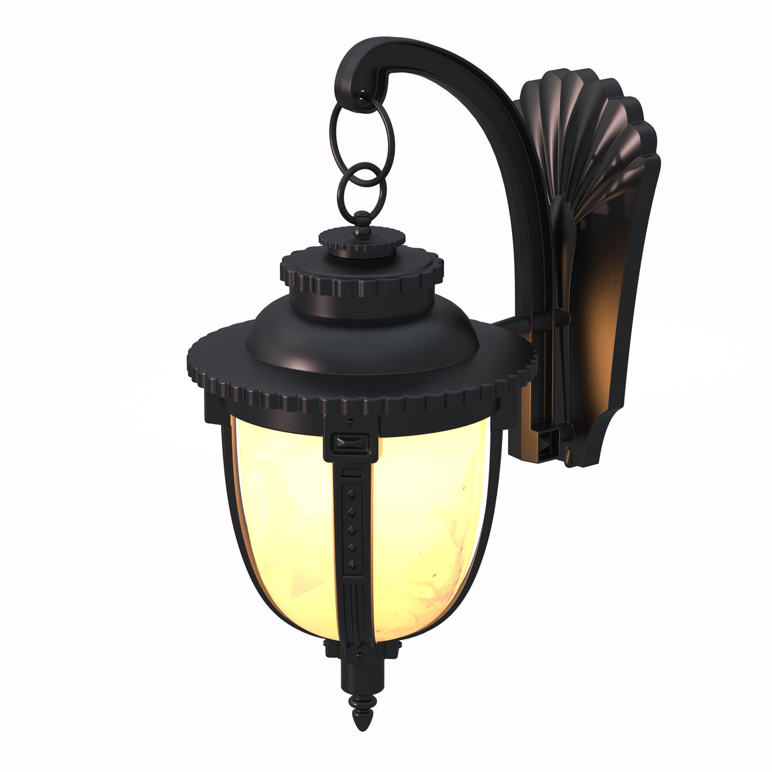 MARC Aluminium Die-casting Outdoor Wall Light Glass Shade Matt Black E27 IP44 - 7Pandas Australia