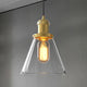 PENY Clear Glass Pendant Light Antique Brass lamp base Vintage Style E27 - 7Pandas Australia