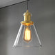 PENY Clear Glass Pendant Light Antique Brass lamp base Vintage Style E27 - 7Pandas Australia