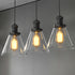 PENY 3PACK Clear Glass Pendant Light Antique Brass lamp base Vintage Style E27