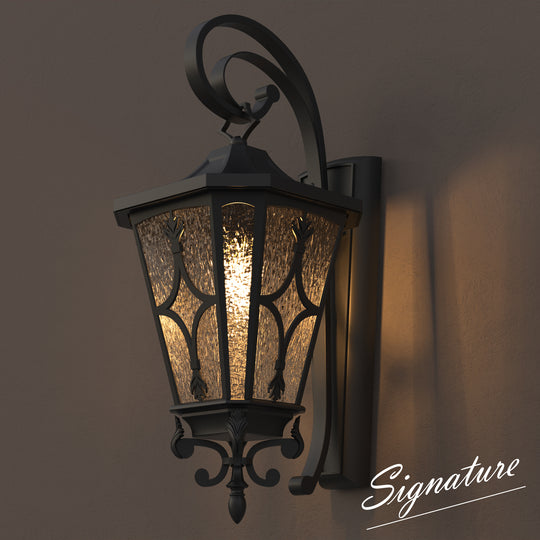 SOFIA Outdoor Lantern Exterior Lighting Fixture Matt Black IP44 Weather Proof