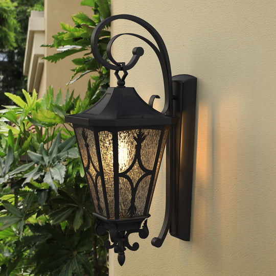 SOFIA Outdoor Lantern Exterior Lighting Fixture Matt Black IP44 Weather Proof