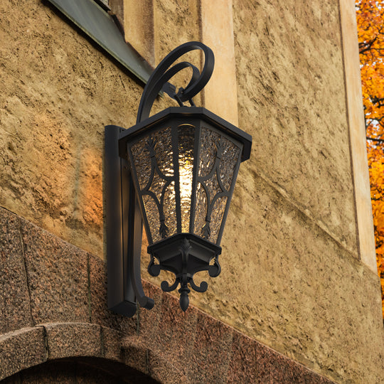 SOFIA Outdoor Lantern Exterior Lighting Fixture Matt Black IP44 Weather Proof