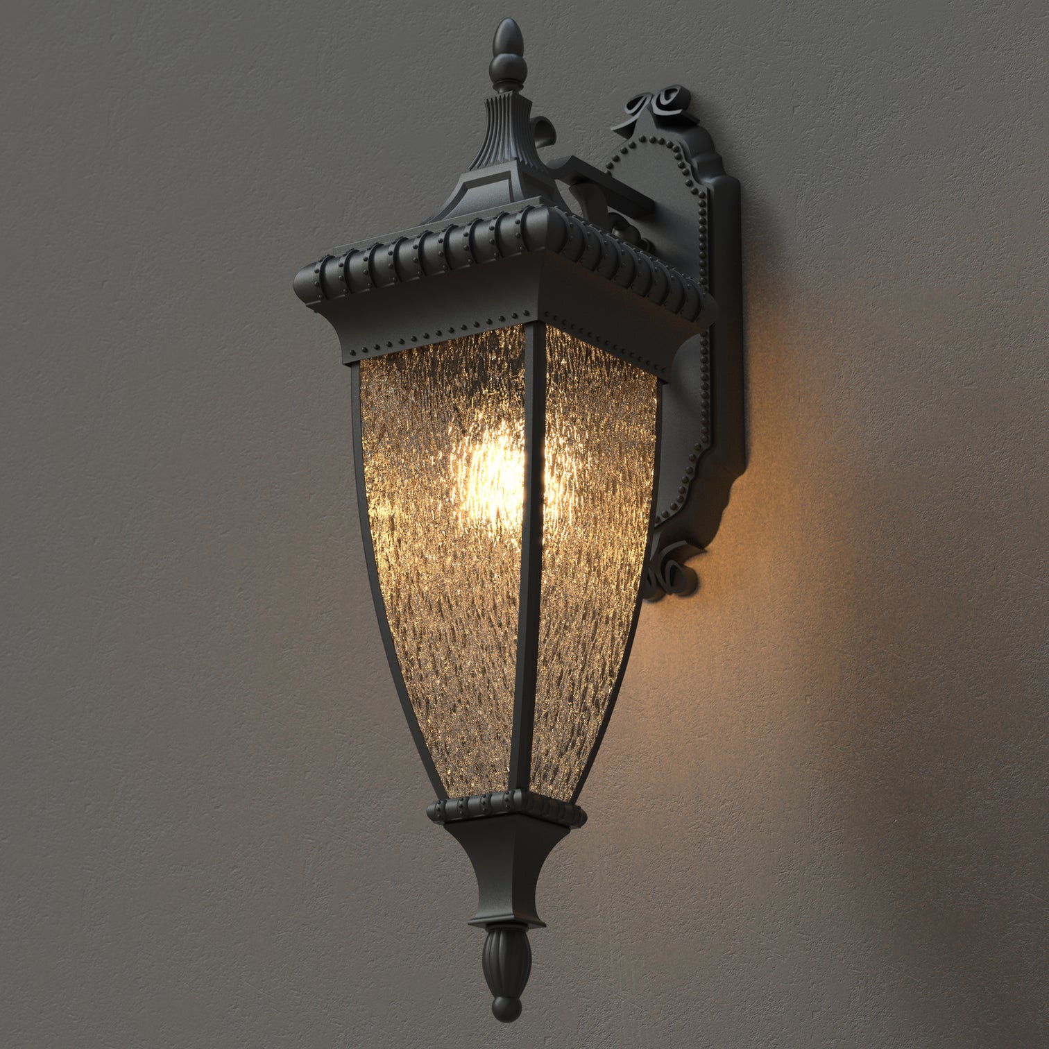 ENZO Large Outdoor Exterior Wall Light Fixture Matt Black IP44 Weather Proof - 7Pandas Australia