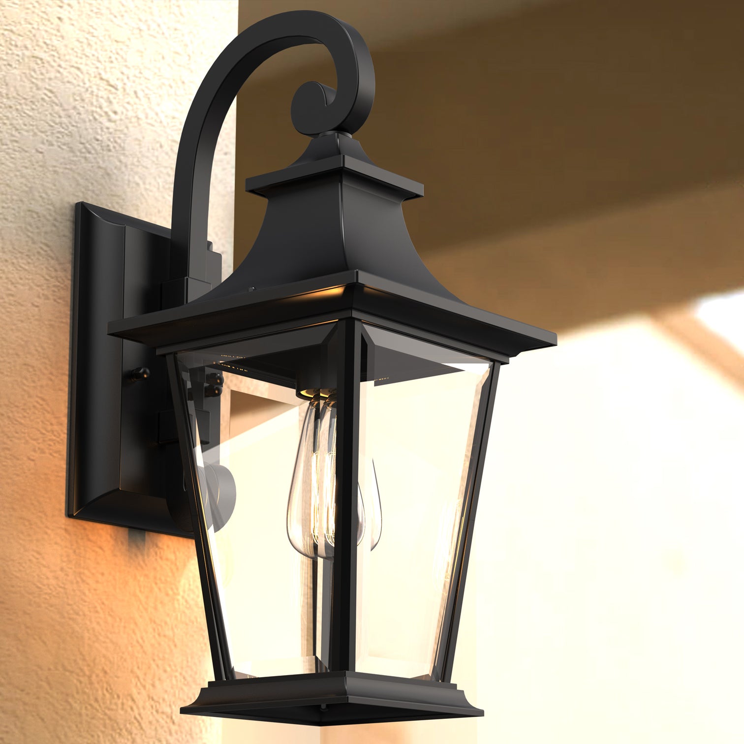 ROBINSON Provincial Style Exterior Wall Light Matt Black IP44 Weather Proof - 7Pandas Australia