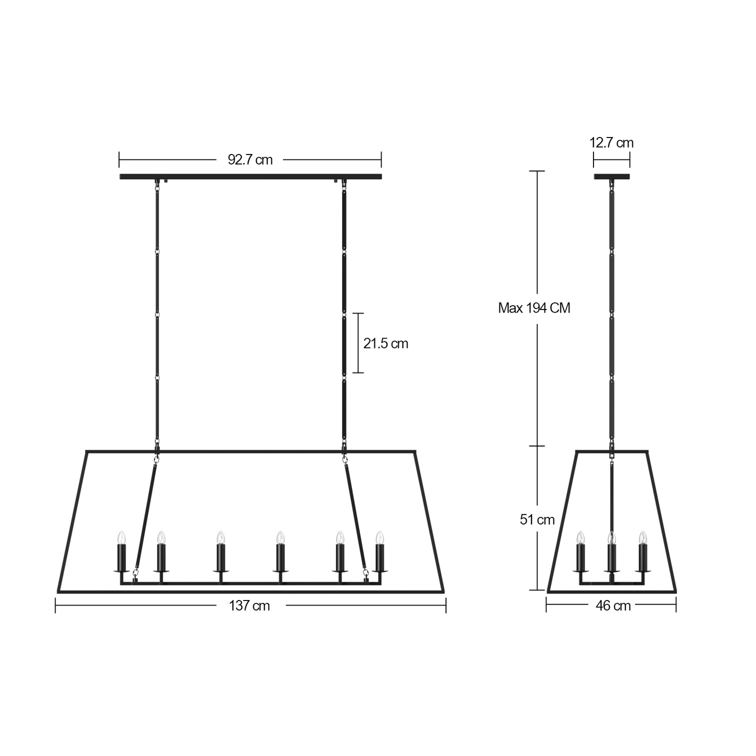 NEPOLI Farmhouse 10-Lights Lantern Style Architecture designer Chandelier E14 Base - 7Pandas Australia